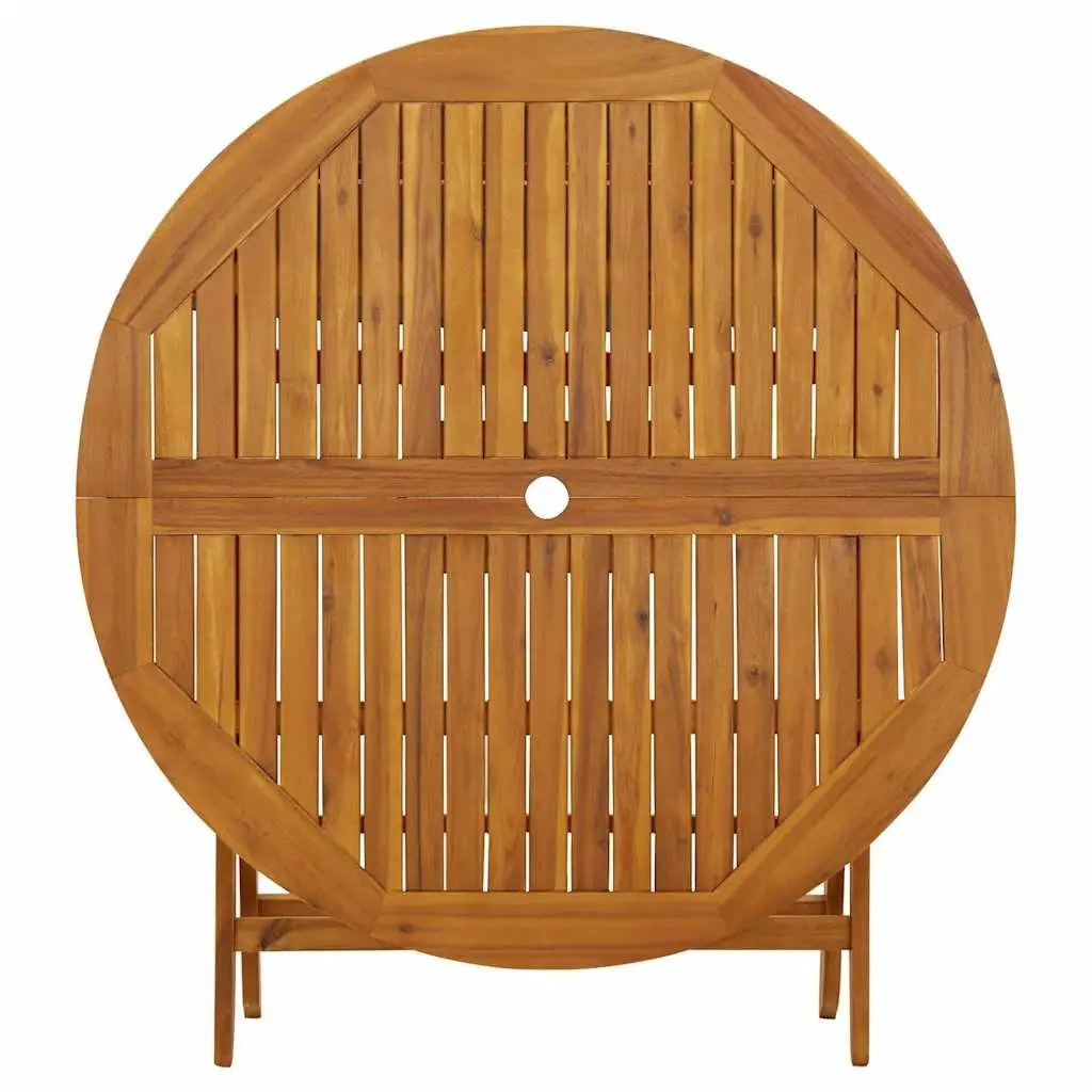 5 Piece Garden Dining Set Outdoor Furniture Solid Acacia Wood Brown