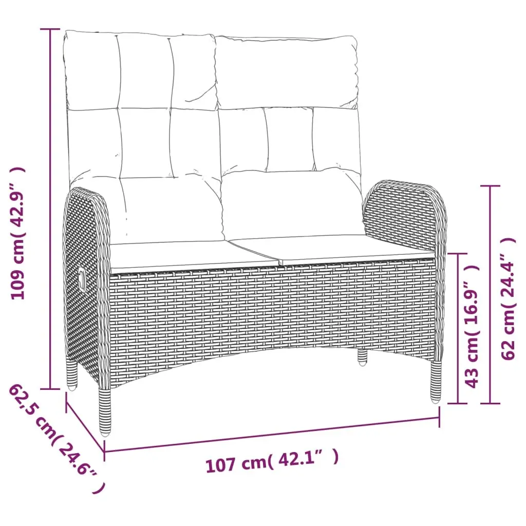 Garden Dining Set 2 Piece