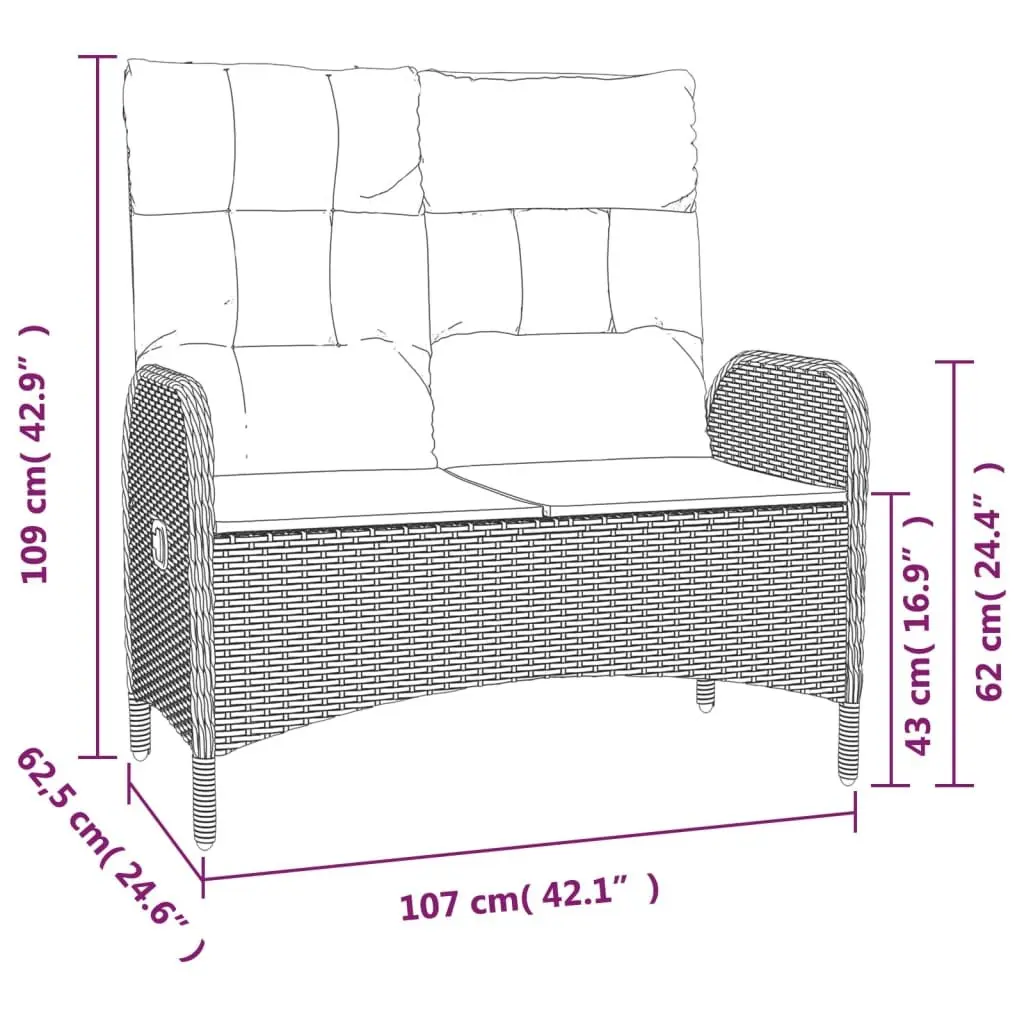 Garden Dining Set Outdoor Furniture 4 Piece Grey Poly Rattan Table Chairs Bench