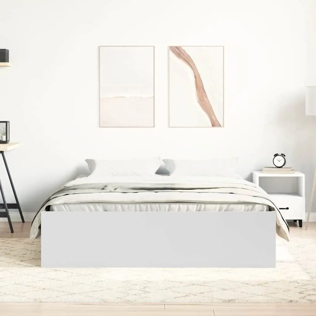 White Bed Frame with Storage Options