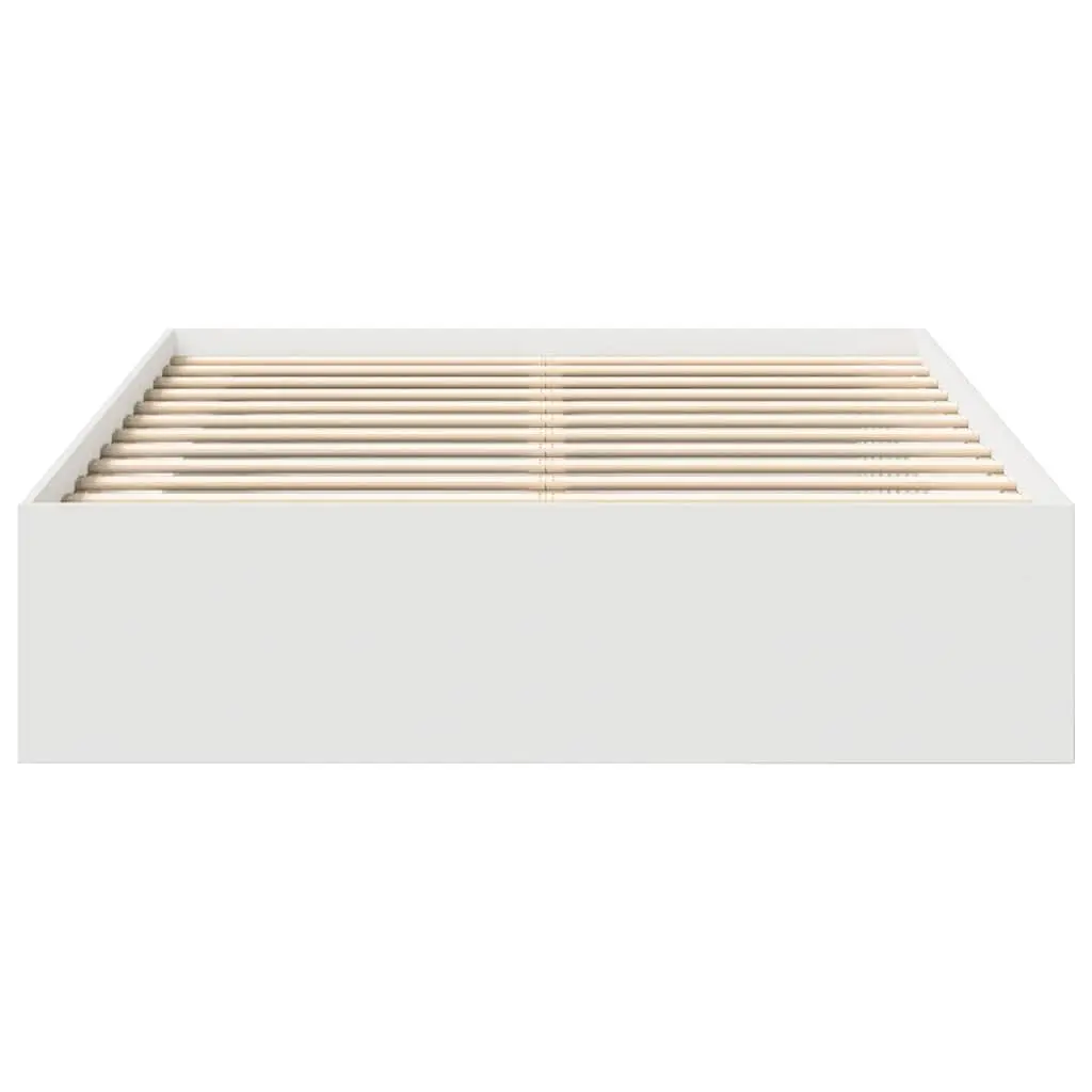 Bed Frame White 135x190 cm Modern Storage Platform