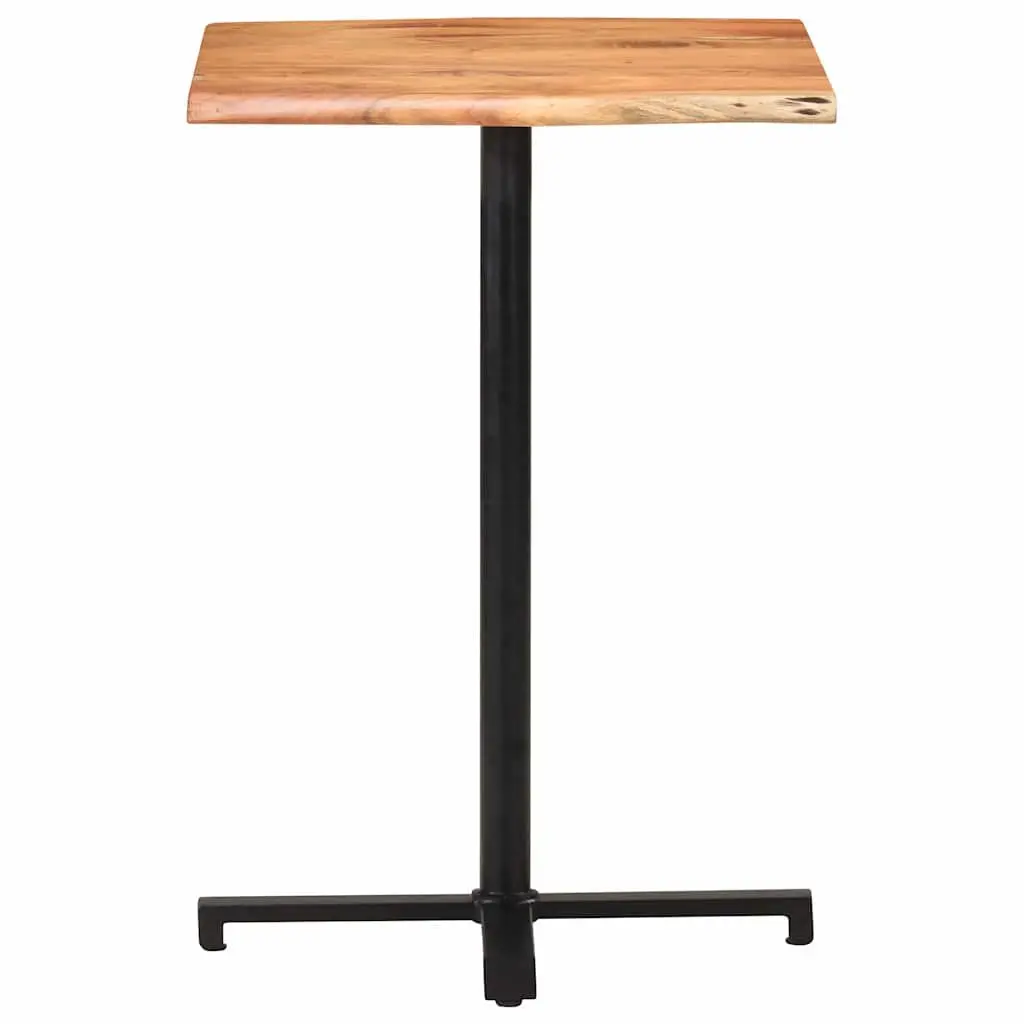 Bar Table Live Edge Solid Acacia Wood 60x60x110cm Brown Kitchen Dining Furniture