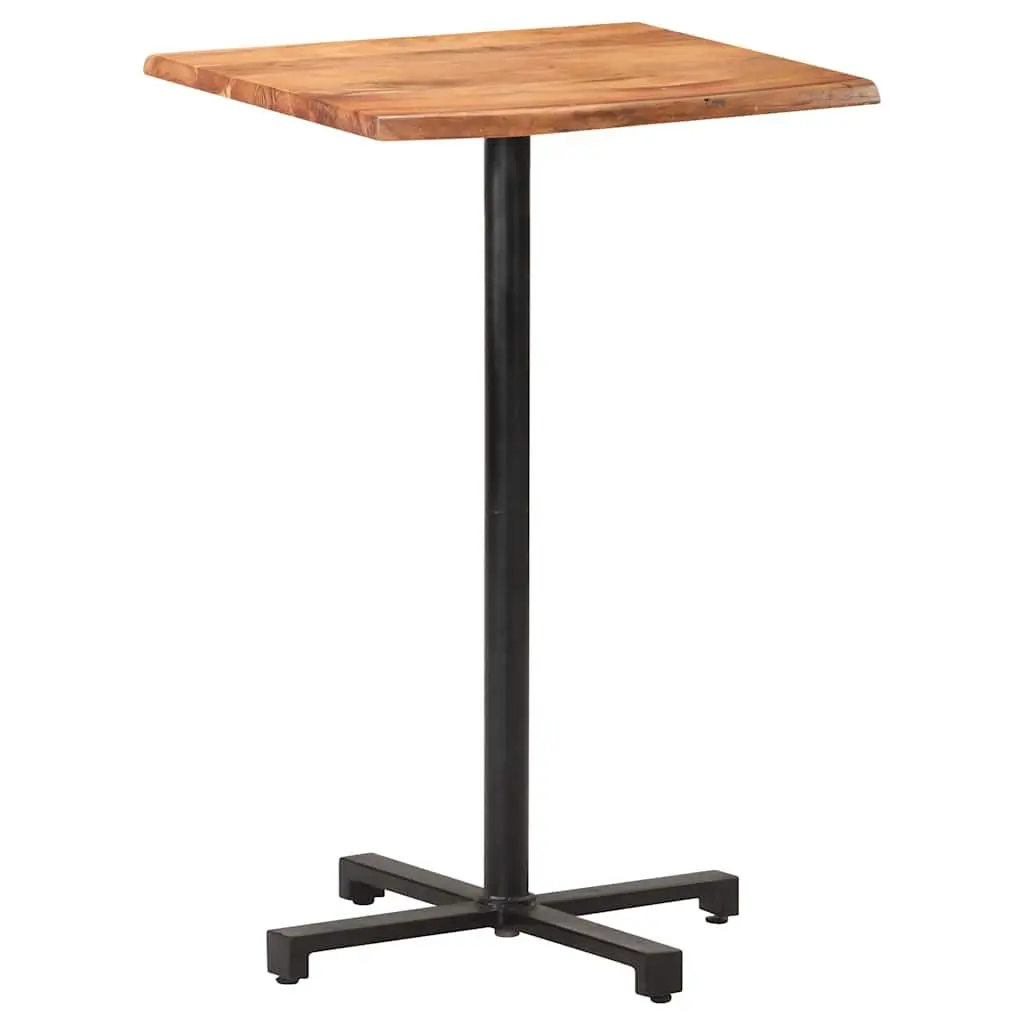 Bar Table Live Edge Solid Acacia Wood 60x60x110cm Brown Kitchen Dining Furniture