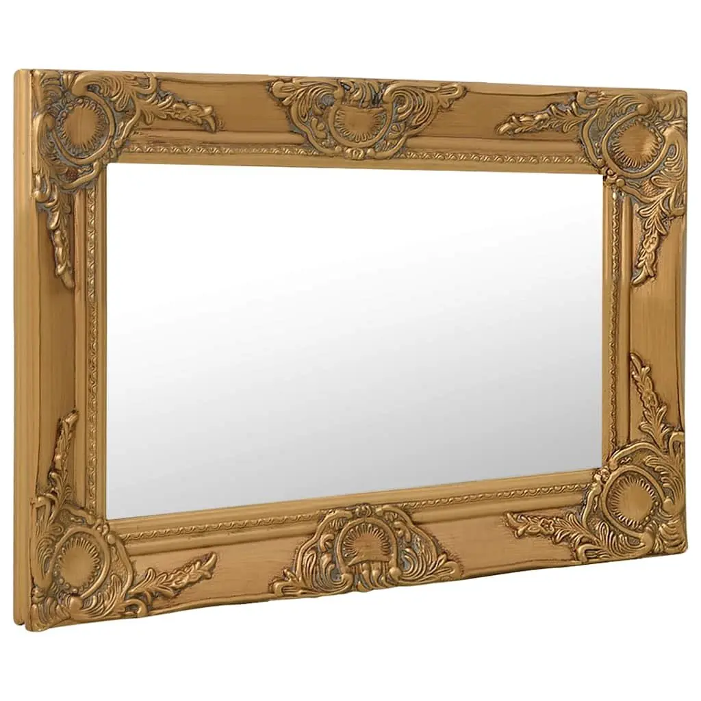 Baroque Wall Mirror Ornate Home Decor 60x40 cm Gold Frame