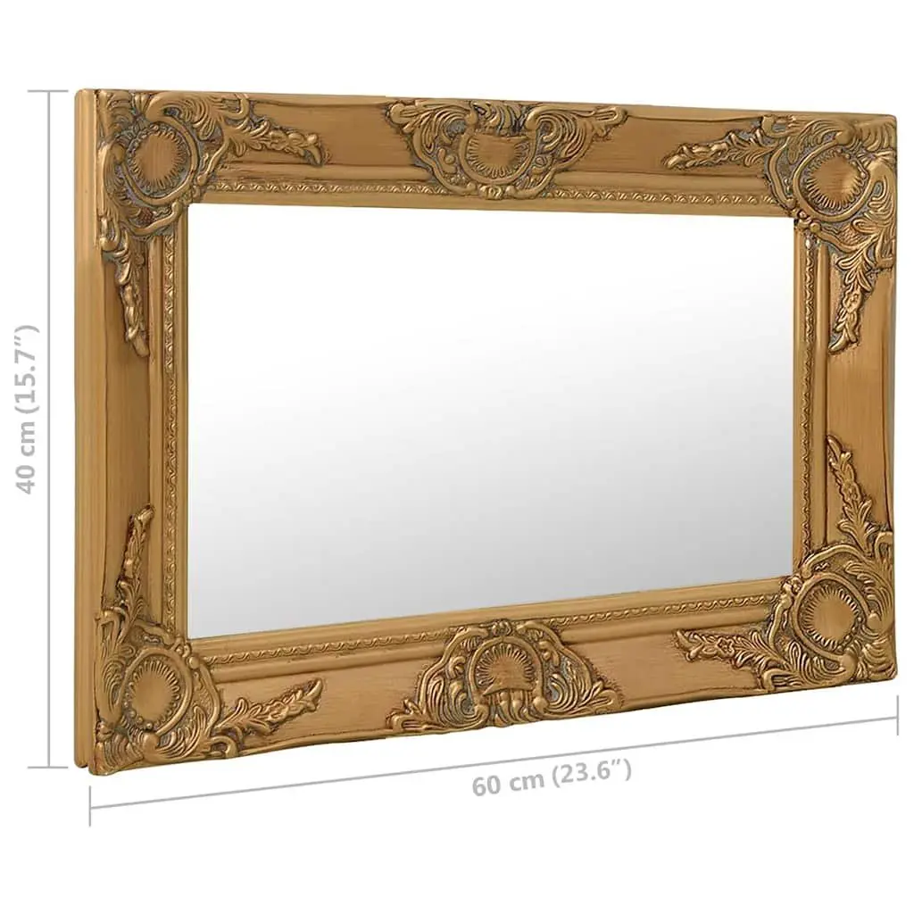 Baroque Wall Mirror Ornate Home Decor 60x40 cm Gold Frame