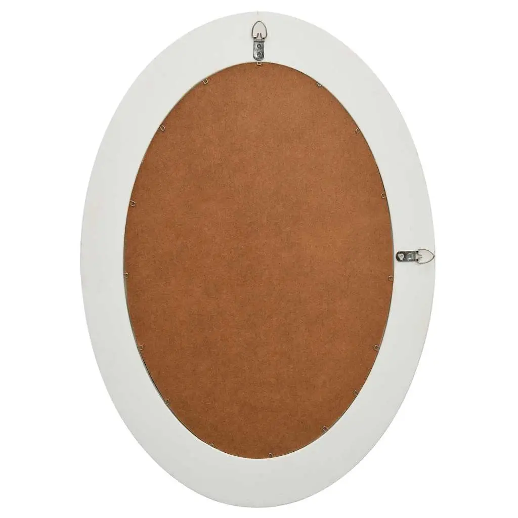 Wall Mirror Baroque Style 50x70 cm White Ornate Frame Decor