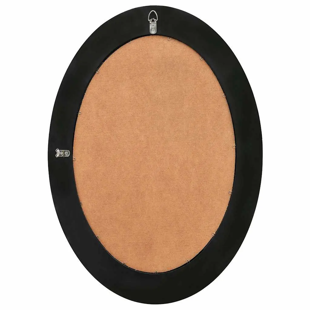 Wall Mirror Baroque Style 50x70 cm Black Ornate Frame Decor