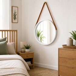 50 cm Round Wall Mirror with Quality Frame and Strap
