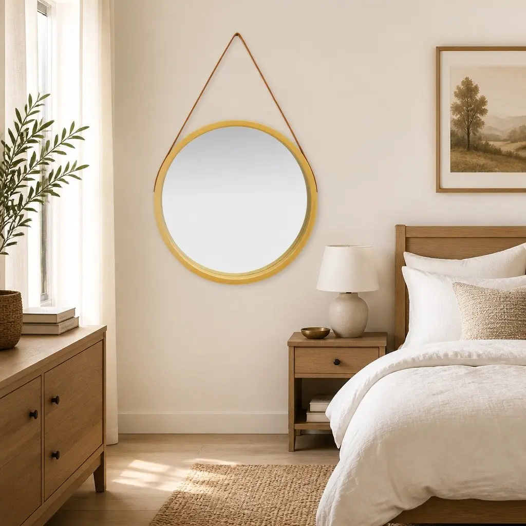 60cm Round Mirror with Gold Frame