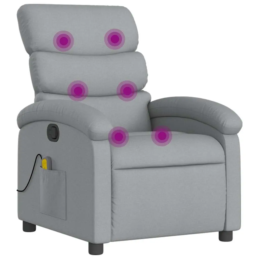 Grey Fabric Massage Chair with Stability