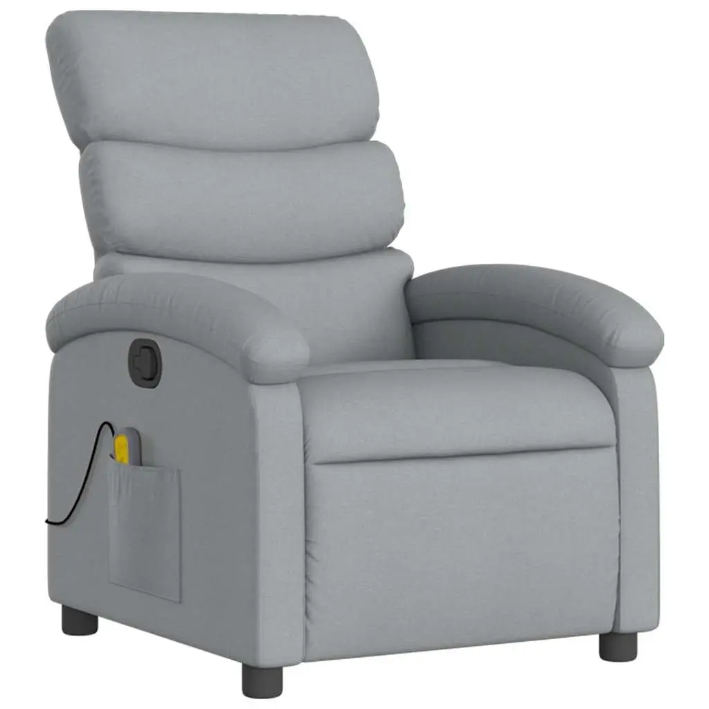 Grey Fabric Massage Chair with Stability