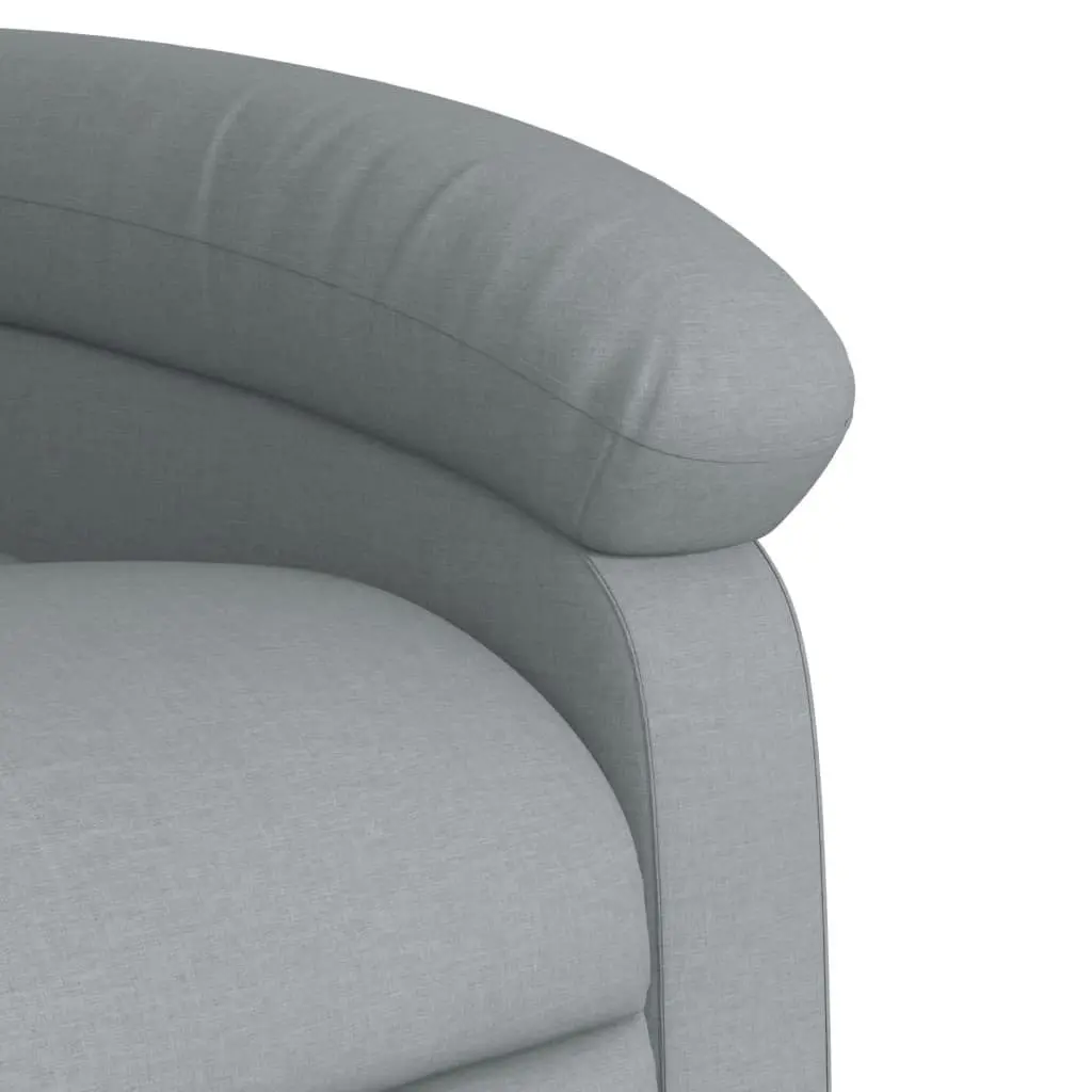 Electric Massage Recliner Chair Power Lift Function 135 Degrees Light Grey Fabric