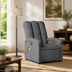 Affordable Comfort with the Grey Fabric Massage Recliner