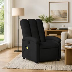Comfortable Black Fabric Massage Recliner for Home Use