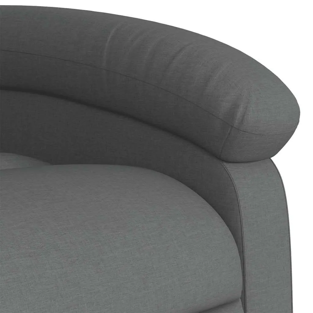 Stand Up Massage Recliner Chair Grey Fabric Power Lift Electric Elderly Armchair
