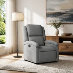 Grey Fabric Recliner Armchair: Comfort Meets Value