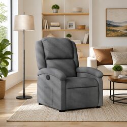 Comfortable and Affordable Dark Grey Recliner Chair