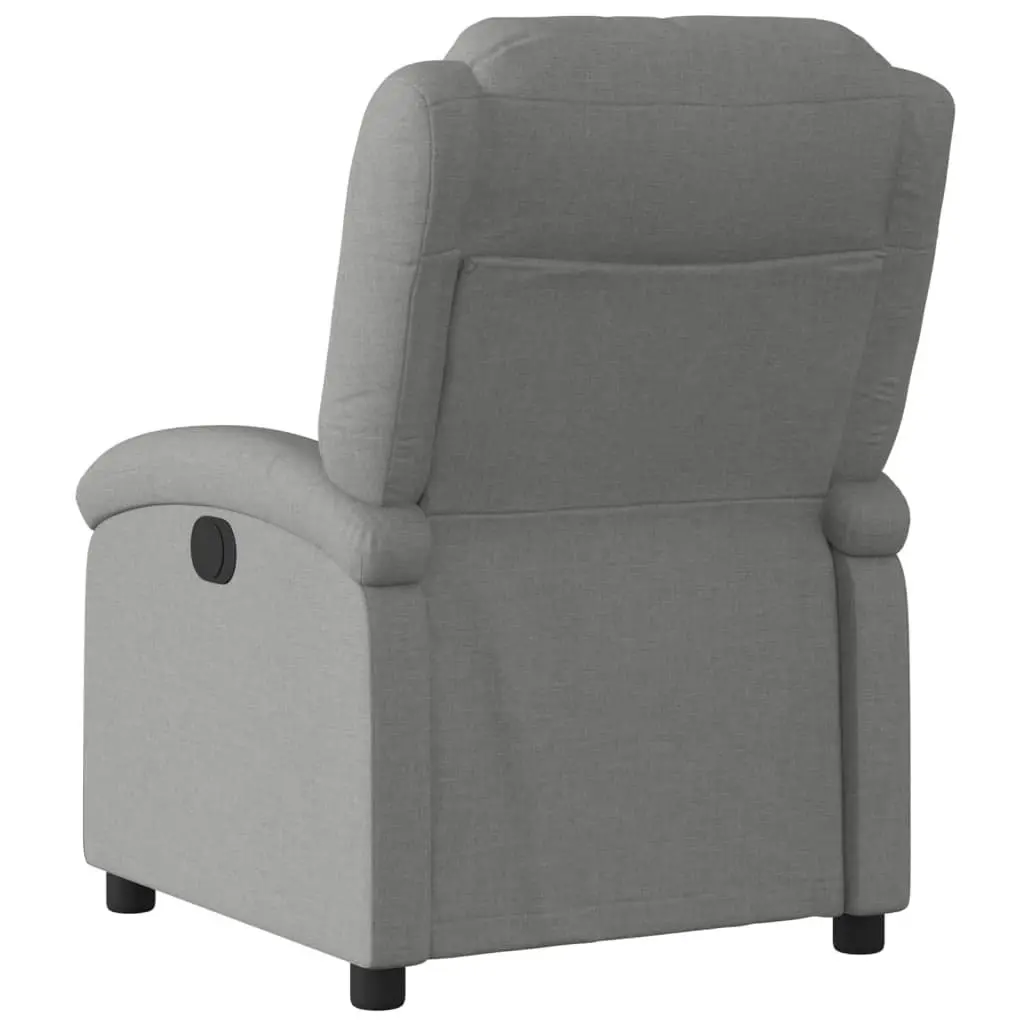 Recliner Chair Manual Reclining Armchair Dark Grey Fabric
