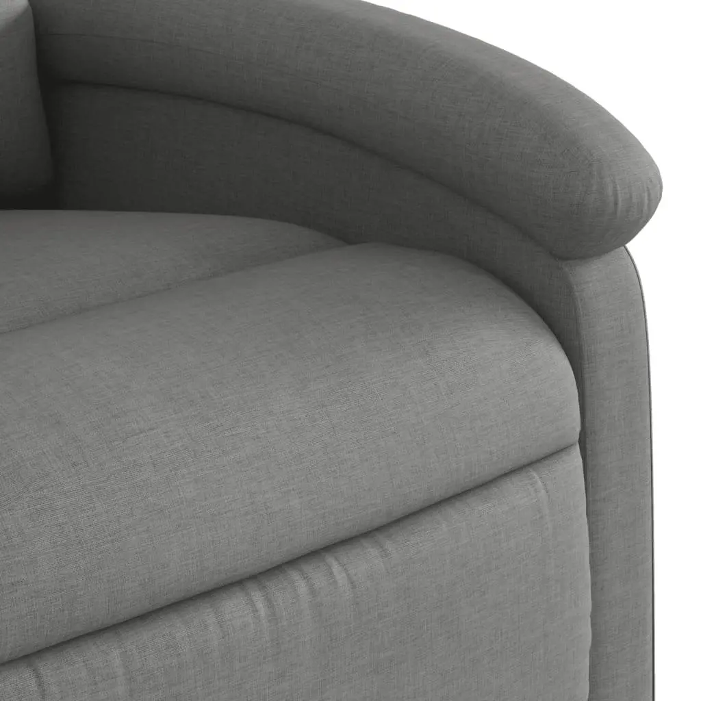 Recliner Chair Manual Reclining Armchair Dark Grey Fabric