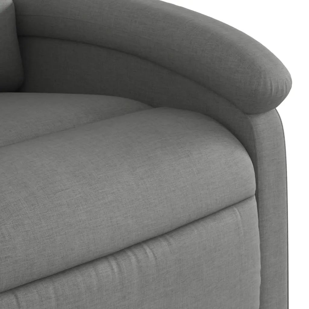 Recliner Chair Electric Grey Fabric Armchair Adjustable Backrest Footrest