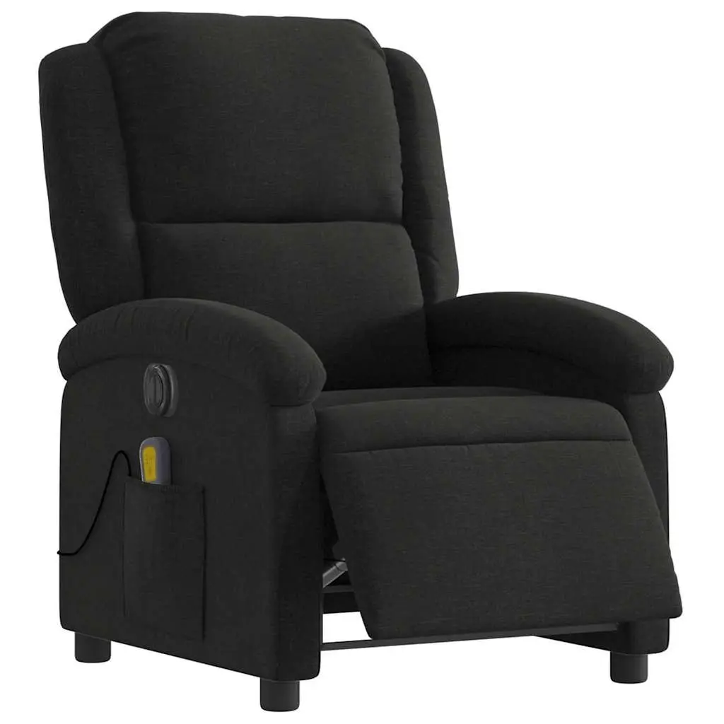 Electric Massage Recliner Chair Vibration Relaxation Black Fabric
