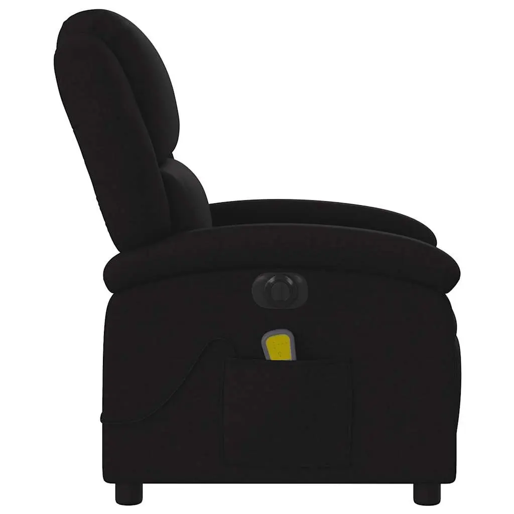 Electric Massage Recliner Chair Vibration Relaxation Black Fabric