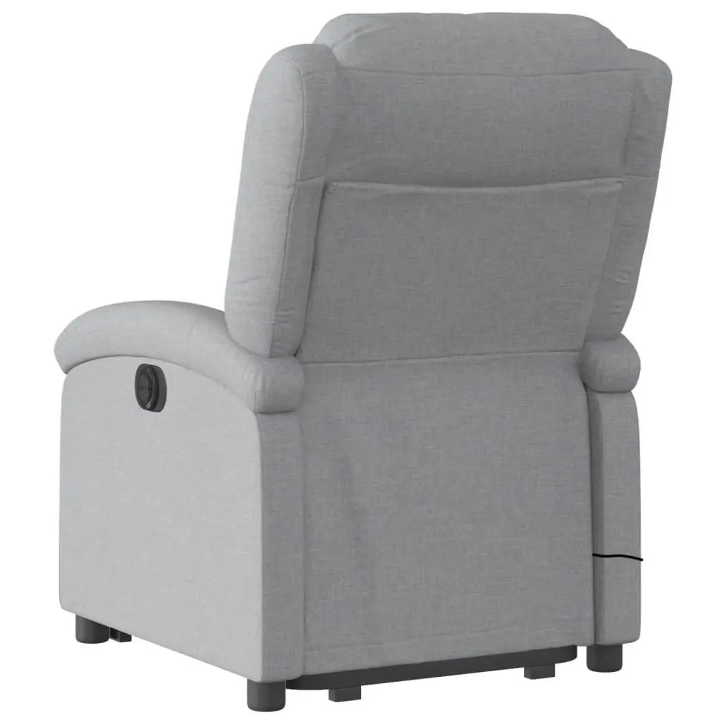 Electric Massage Recliner Chair Power Lift Grey Fabric