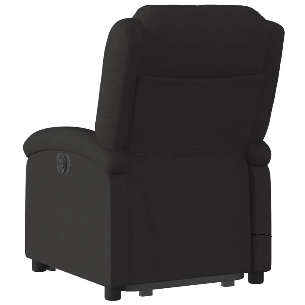 Electric Massage Recliner Chair Power Lift Function Manual Recline 135 Degrees Black Fabric
