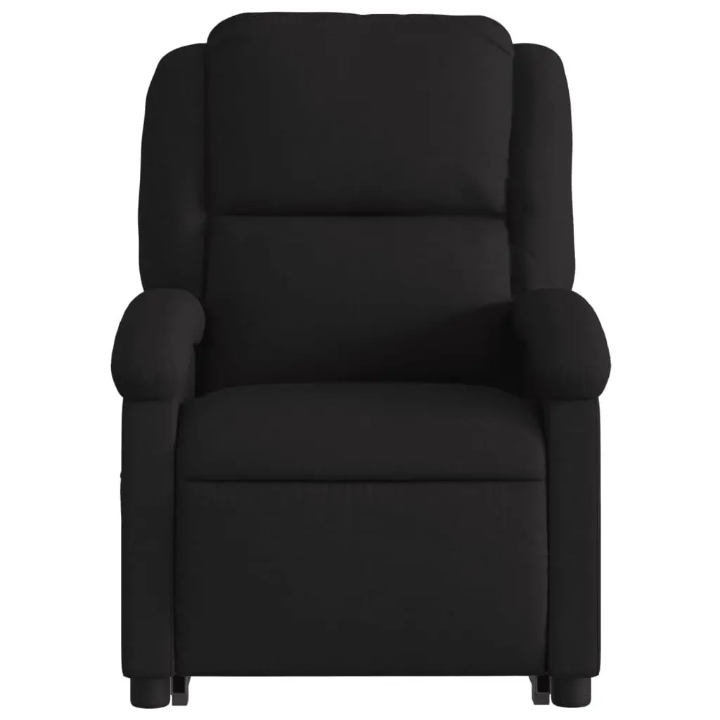 Electric Massage Recliner Chair Power Lift Function Manual Recline 135 Degrees Black Fabric
