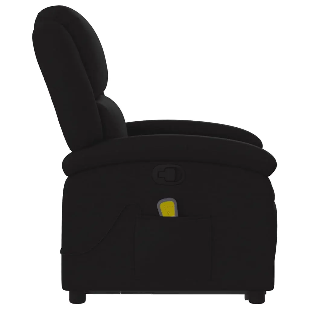 Electric Massage Recliner Chair Power Lift Function Manual Recline 135 Degrees Black Fabric