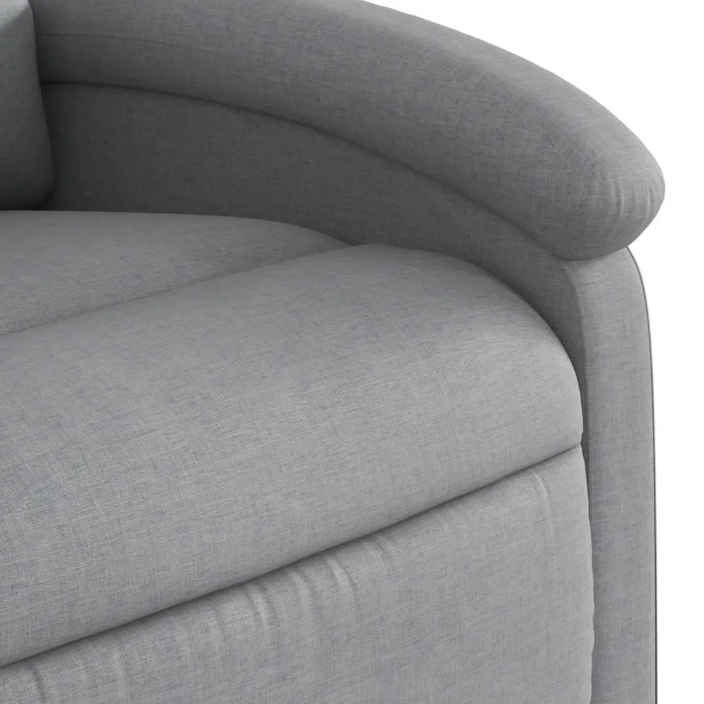Electric Stand Up Recliner Chair Power Lift Recline Light Grey Fabric