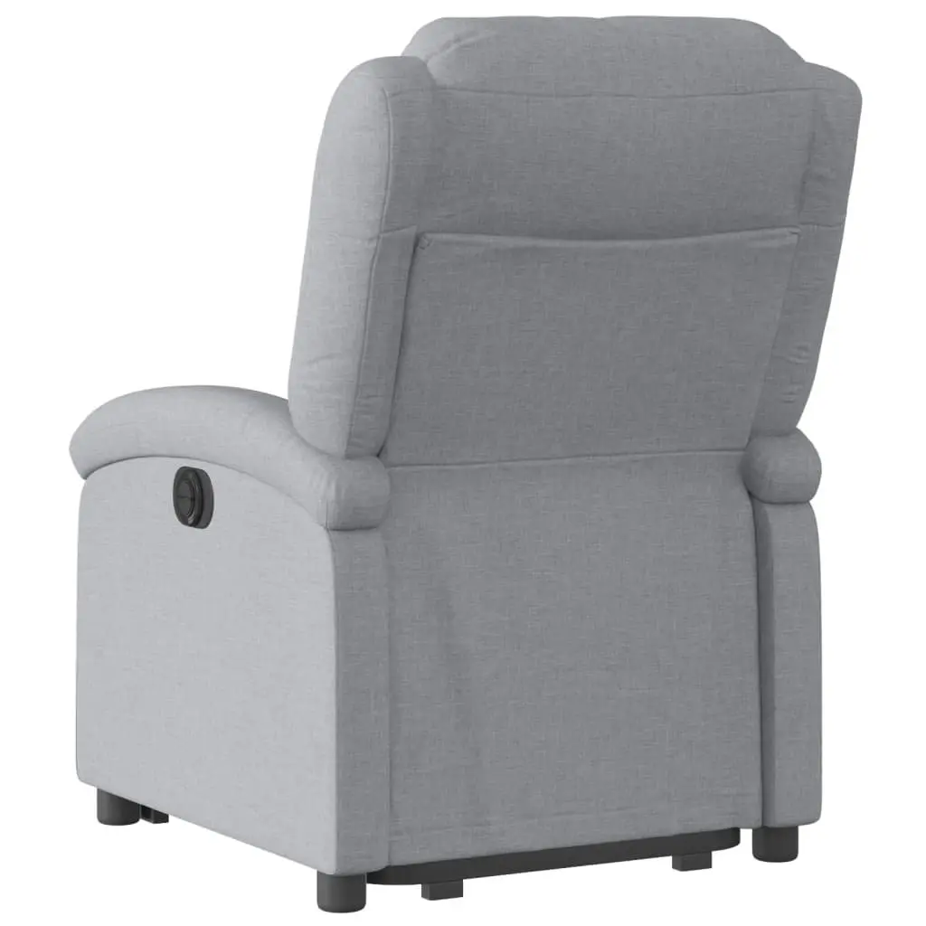 Electric Stand Up Recliner Chair Power Lift Recline Light Grey Fabric