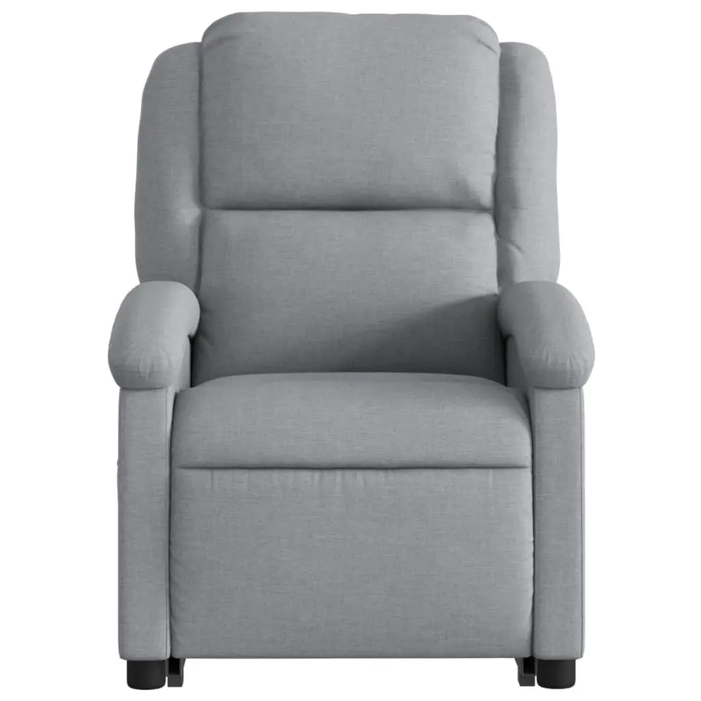 Electric Stand Up Recliner Chair Power Lift Recline Light Grey Fabric