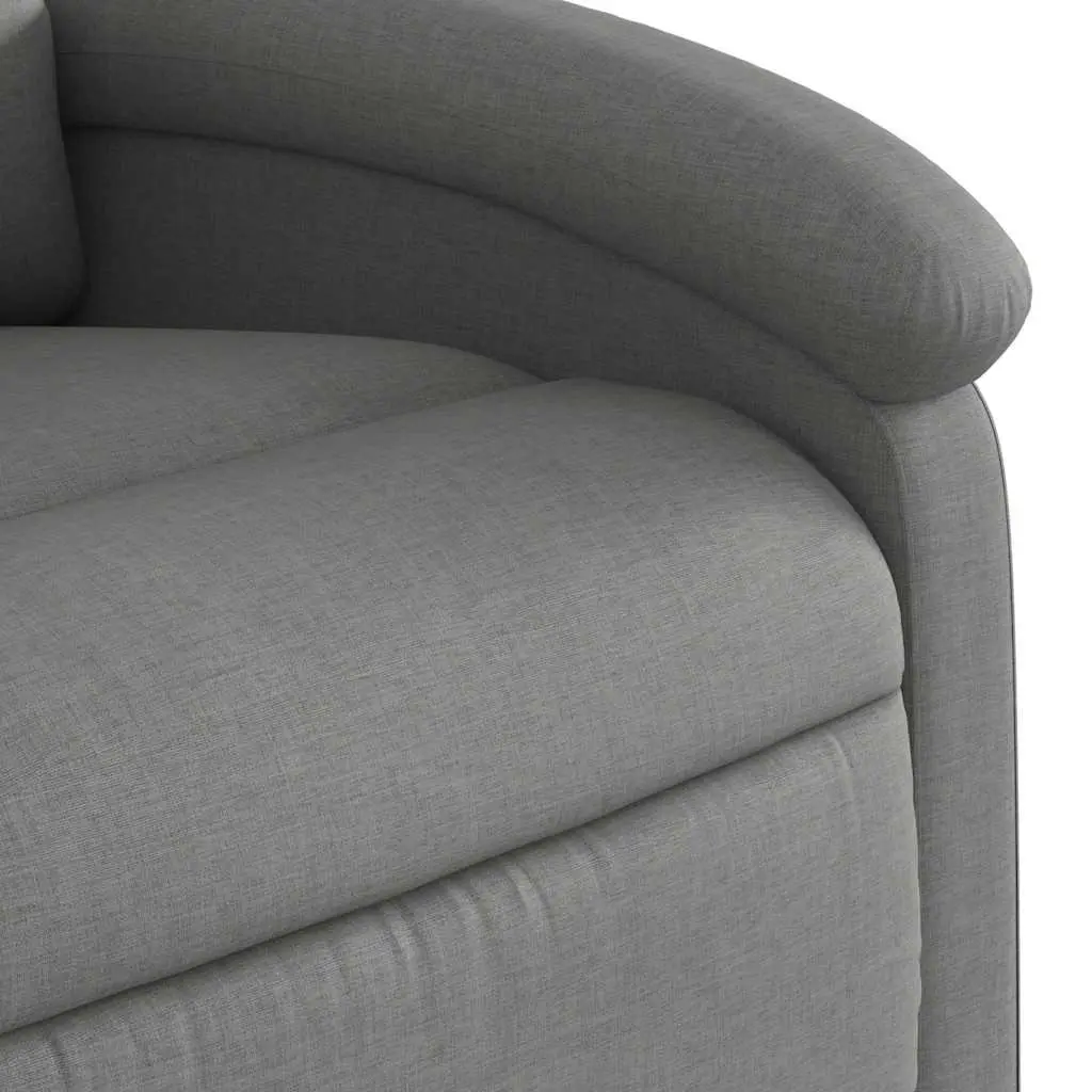 Electric Stand Up Massage Recliner Chair Grey Fabric Lift Recline Armchair