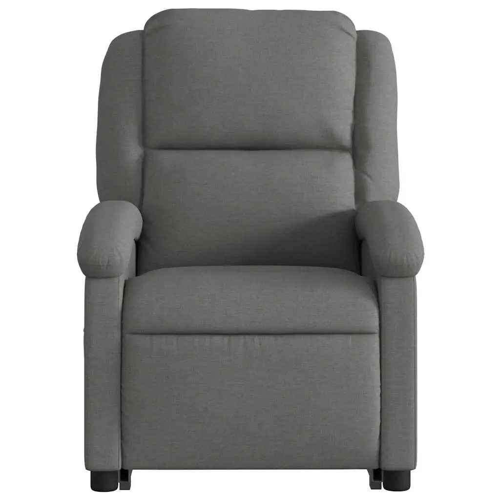 Electric Stand Up Massage Recliner Chair Grey Fabric Lift Recline Armchair