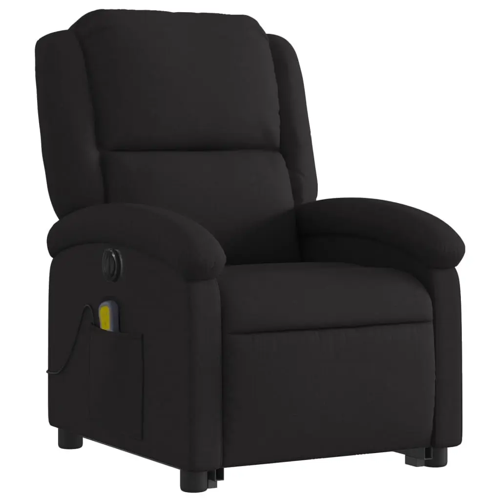 Electric Massage Recliner Chair Power Lift Electric Recline 135 Degrees Black Fabric