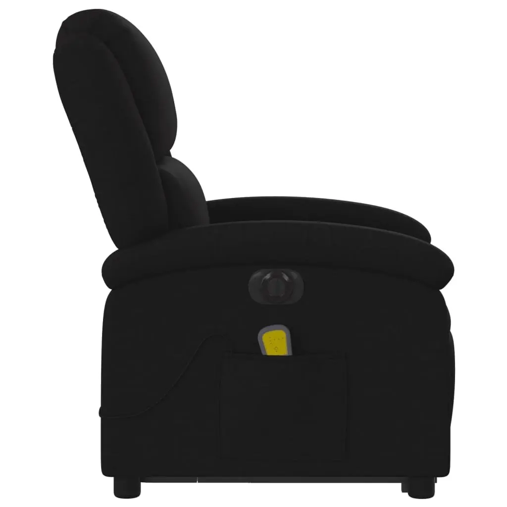 Electric Massage Recliner Chair Power Lift Electric Recline 135 Degrees Black Fabric