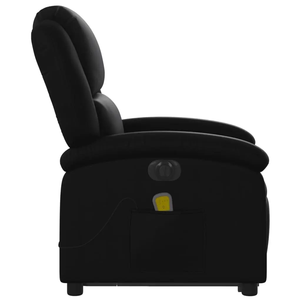 Electric Massage Chair Power Lift Recliner 135 Degrees Black Faux Leather