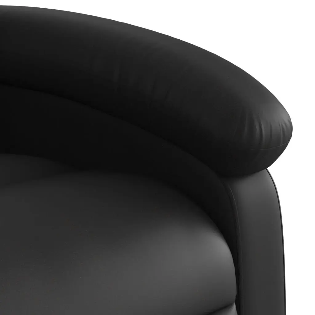 Electric Massage Chair Power Lift Recliner 135 Degrees Black Faux Leather