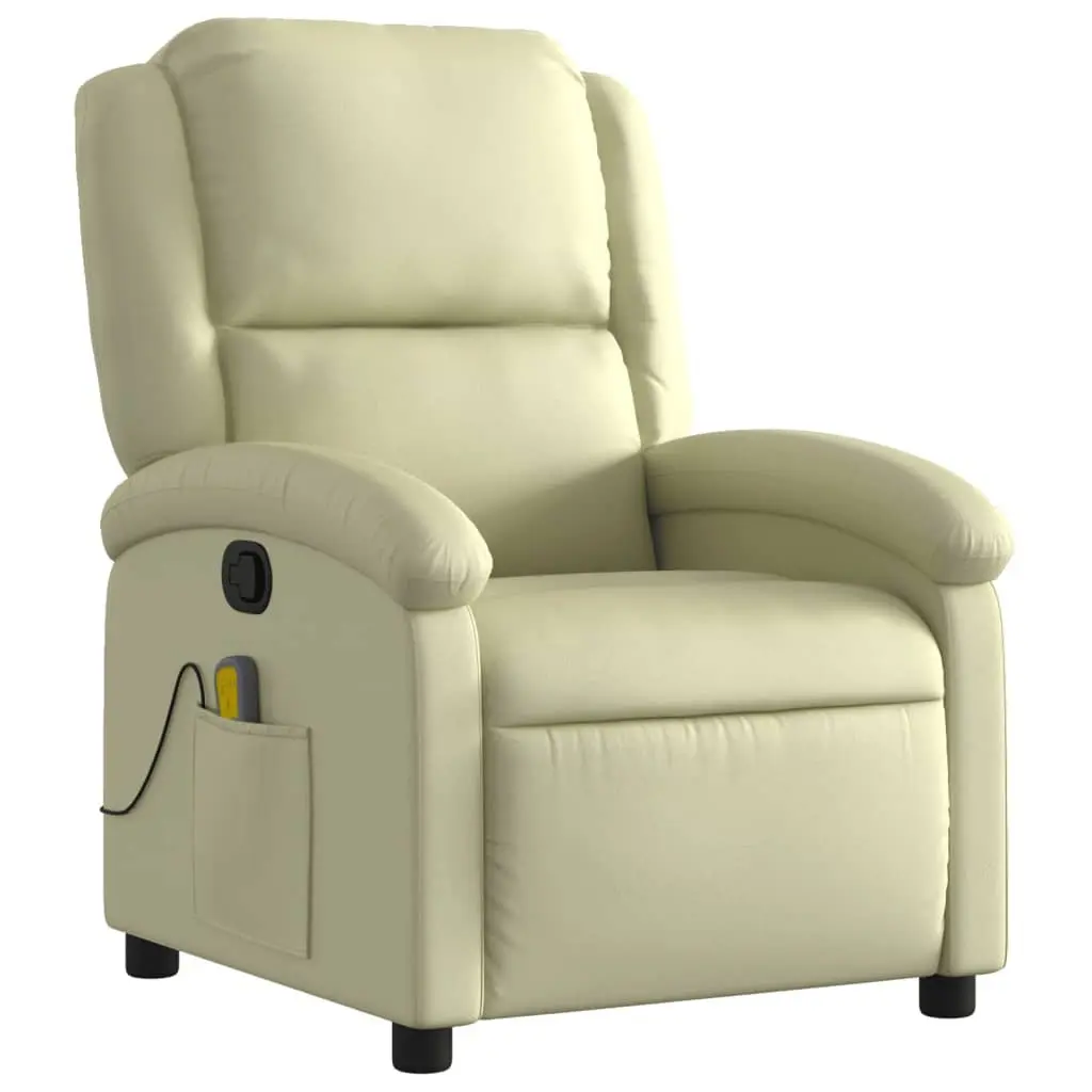 Cream Leather Recliner Chair