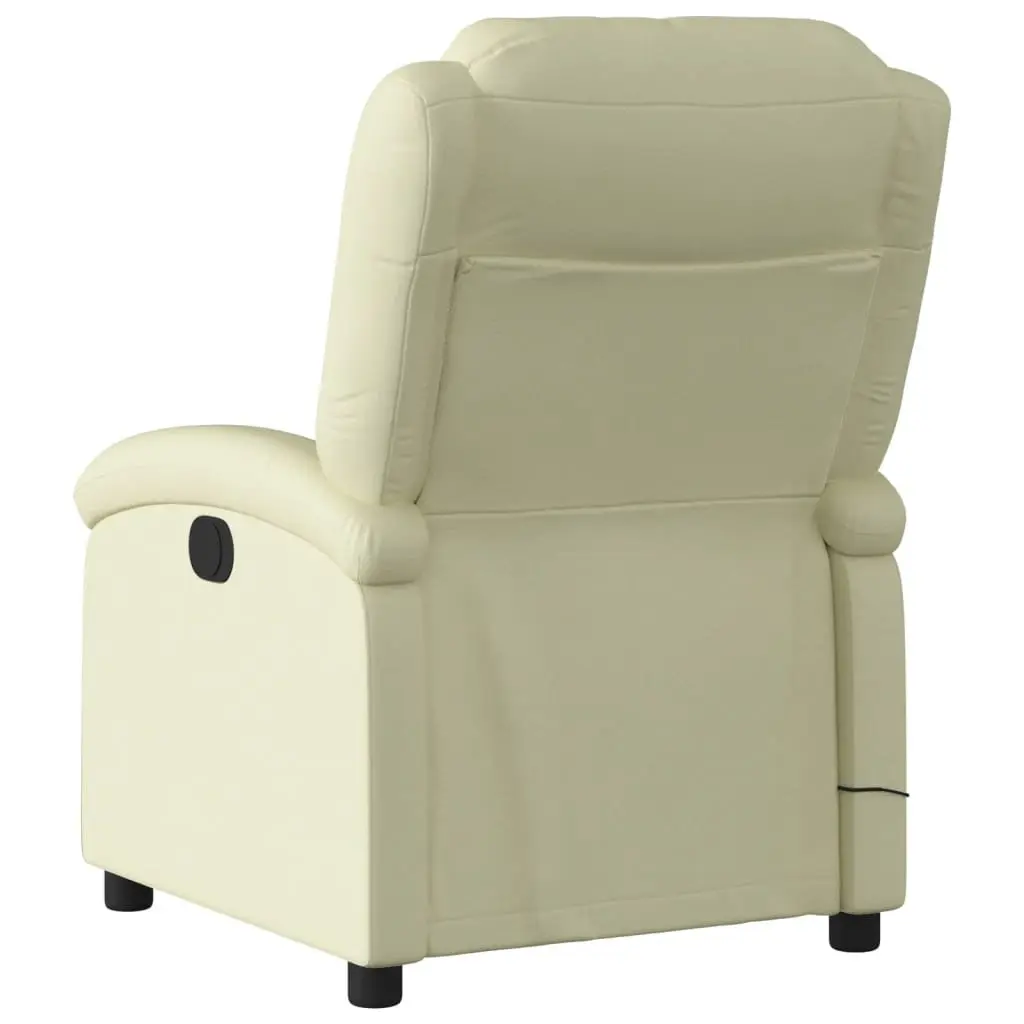 Cream Leather Recliner Chair