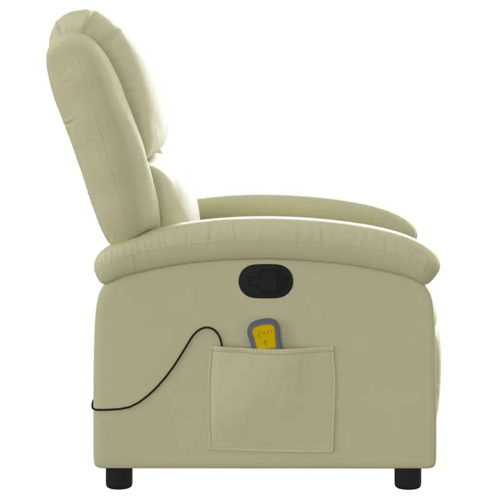 Cream Leather Recliner Chair