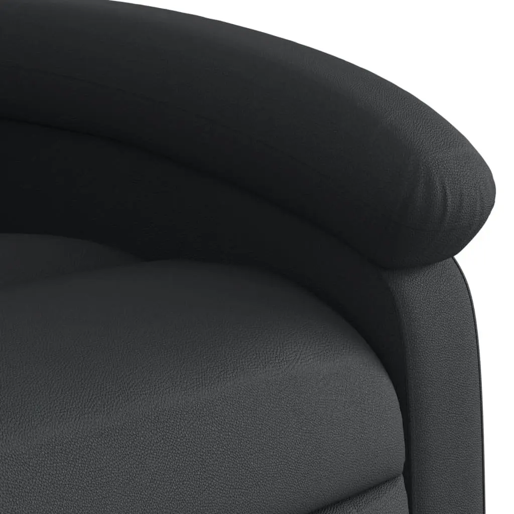 Electric Reclining Chair Power Lift Comfort Black Leather