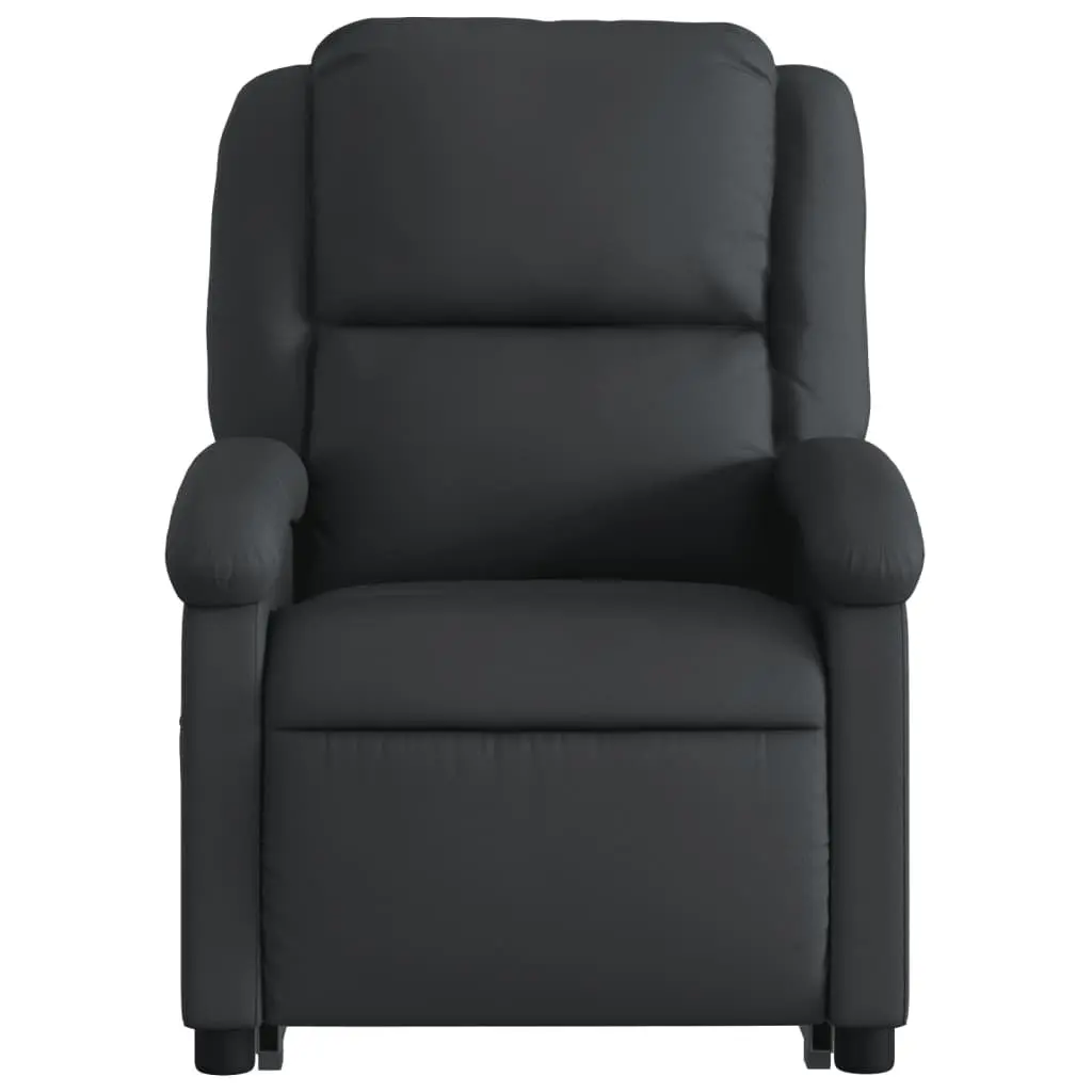 Electric Recliner Chair Power Lift Black Leather Elderly Comfort