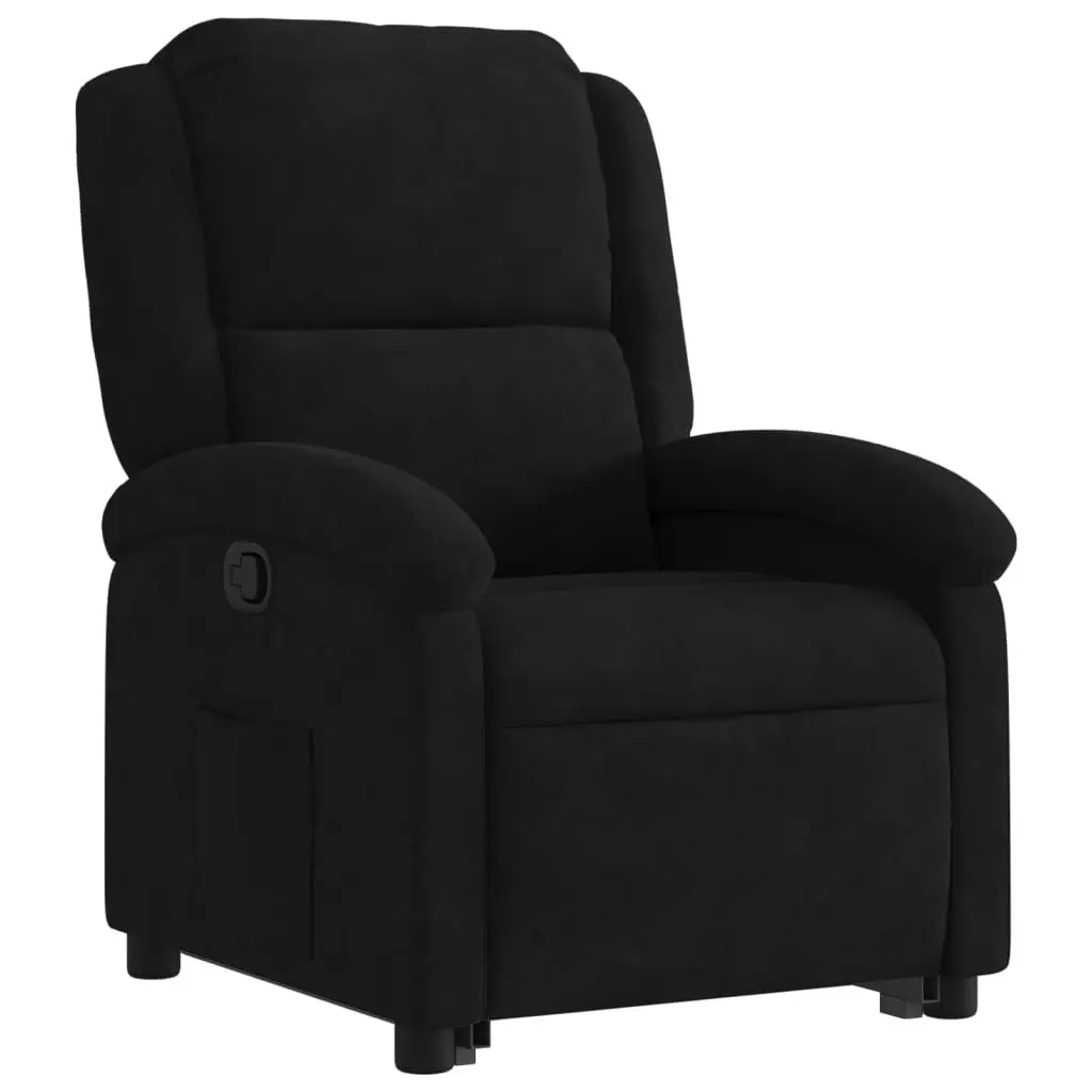 Black Velvet Electric Lift Recliner Chair