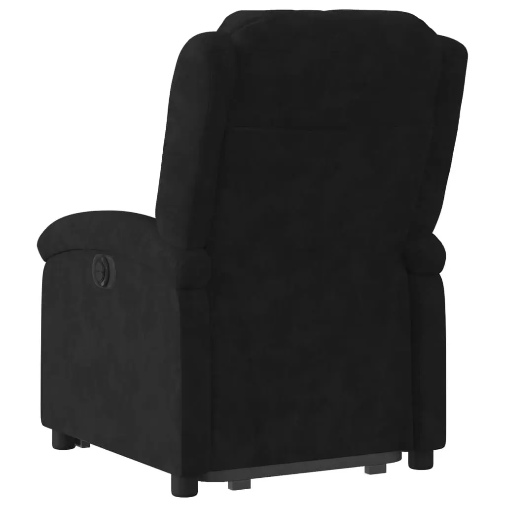 Black Velvet Electric Lift Recliner Chair