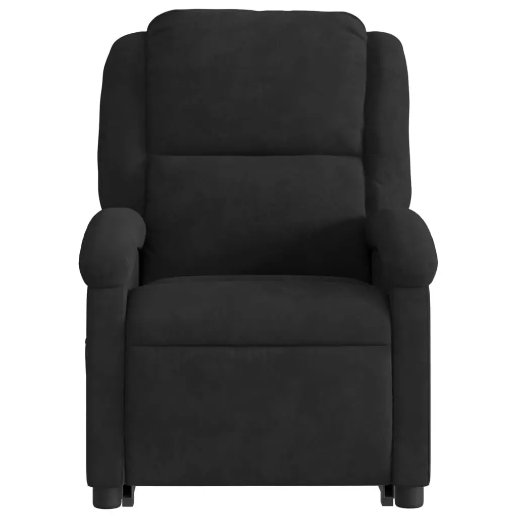 Black Velvet Electric Lift Recliner Chair