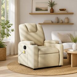 Comfortable Cream Massage Recliner Chair with Great Value
