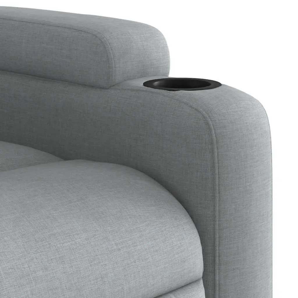 Electric Massage Recliner Chair Power Lift Grey Fabric