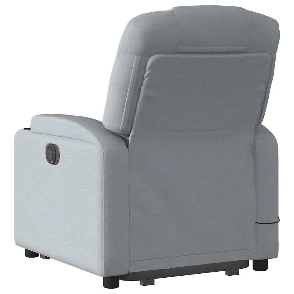 Electric Massage Recliner Chair Power Lift Grey Fabric